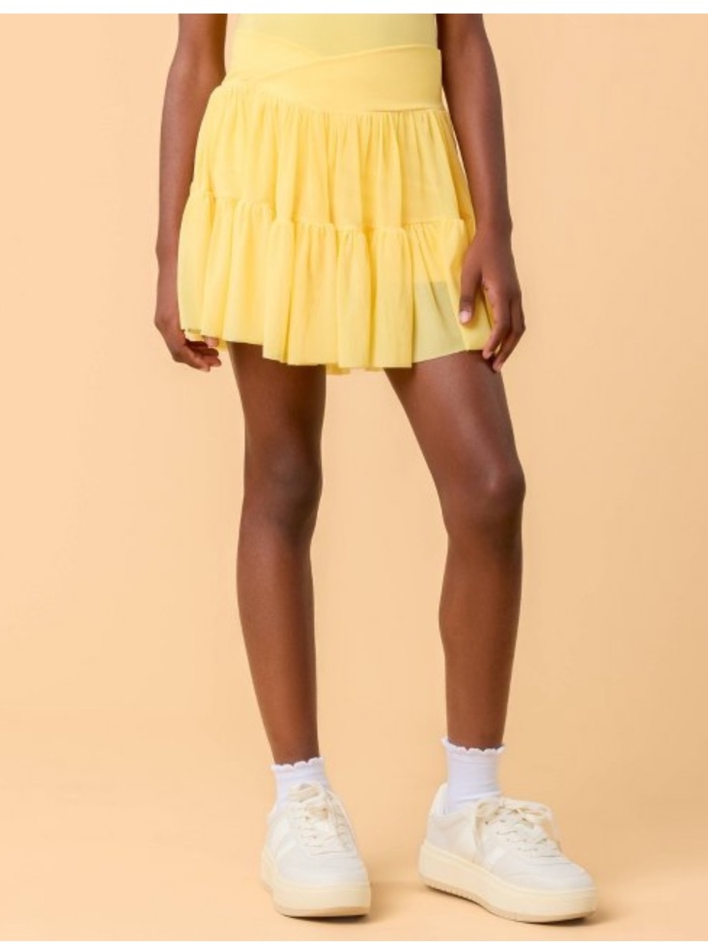 BLOGILATES NWT mommy & me Ballerina Skort - Yellow -kids large